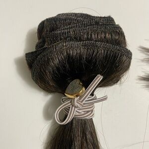 NEW HUAYI 14" Clip-in Hair Extensions #2 Dark Brown 70g Real Human Hair 7Pcs